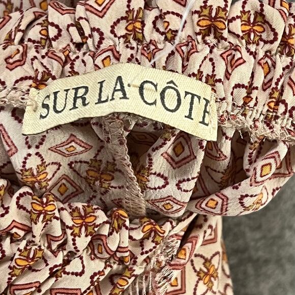 Sur La Cote Belinda Jumpsuit Womens XS Pink Soleil Geometric Halter Boho Beach - Picture 9 of 11